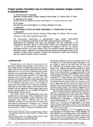 Triplet exciton formation due to interaction between singlet excitons ...