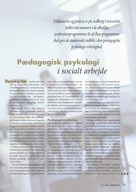 Pædagogisk Psykologi i Socialt Arbejde - Elbo