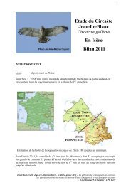 Etude du Circaète Jean-Le-Blanc En Isère Bilan 2011
