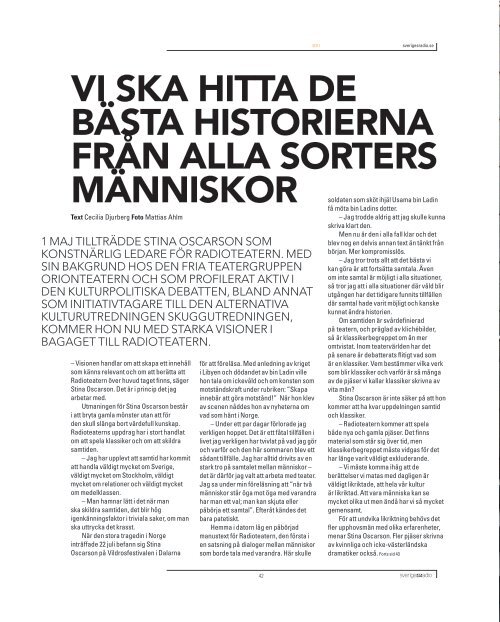 Radiomagasinet nr 2, 2011 (pdf) - Sveriges Radio