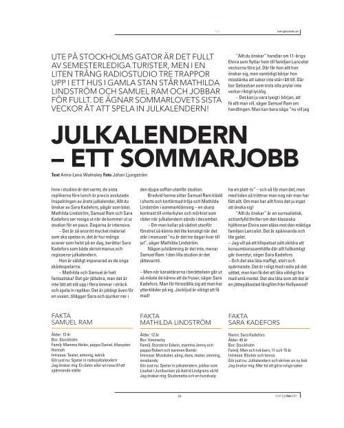 Radiomagasinet nr 2, 2011 (pdf) - Sveriges Radio