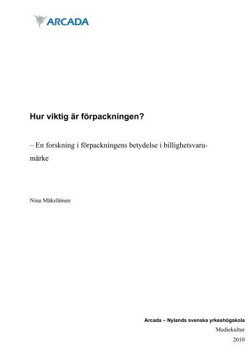 Hur viktig är förpackningen? - Theseus