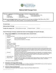 Medical Staff Changes Form - Extranet