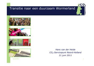 Presentatie CO2 Servicepunt Noord-Holland ... - Besluitvorming