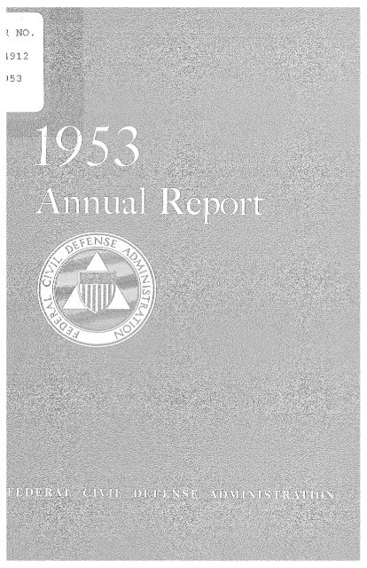Federal Civil Defense Administration – 1953 – Annual Report
