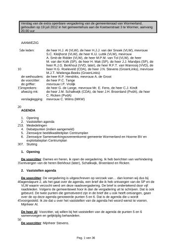 woordelijk verslag raad 19 juli 2012.doc - Besluitvorming ...