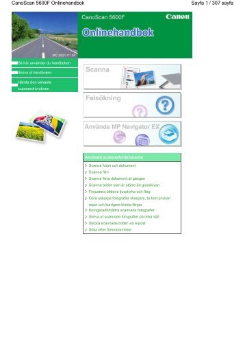 CanoScan 5600F Onlinehandbok - Canon Europe