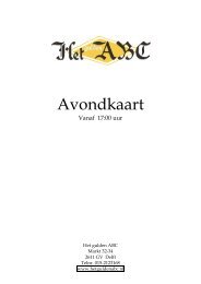 Avondkaart - IENS voor restaurateurs