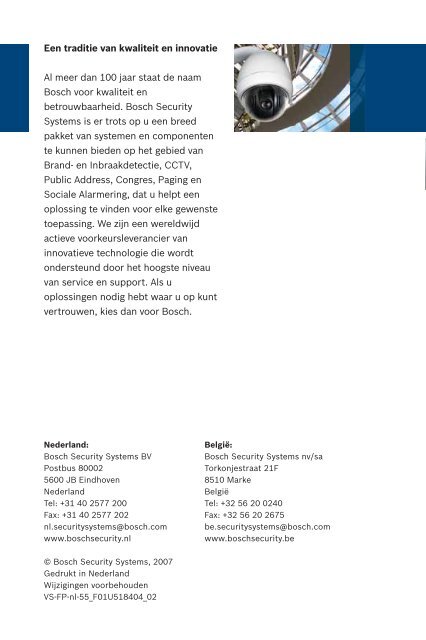 nl - Bosch Security Systems