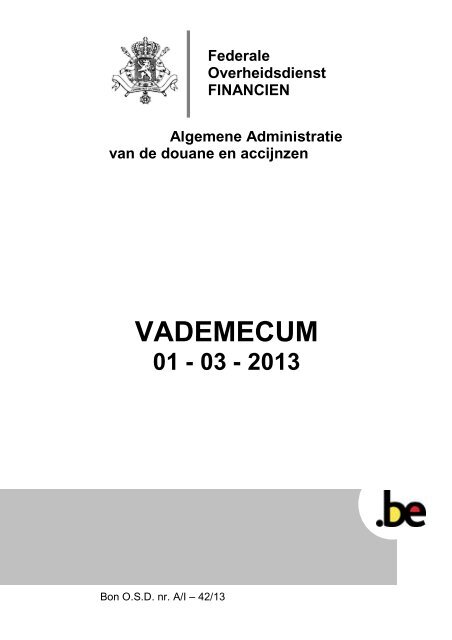 vademecum 2013 - Fiscus.fgov.be