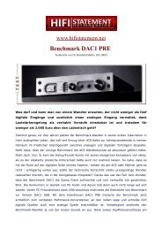Benchmark DAC1 PRE - Analog Audio Gmbh