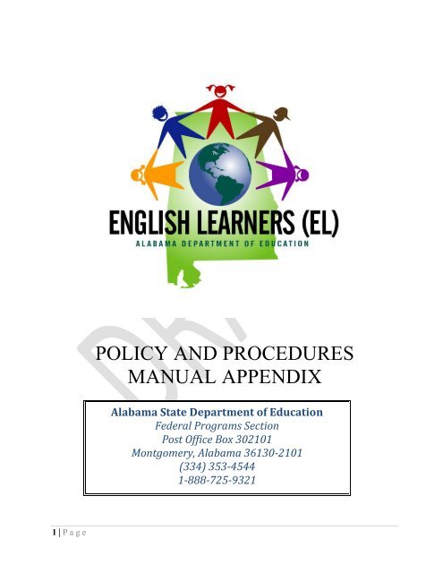 (EL) Policy and Procedures Manual 9-6-11 Appendix Revised ... - Alex