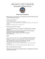 ATLANTA CITY COUNCIL Proclamation Request Form