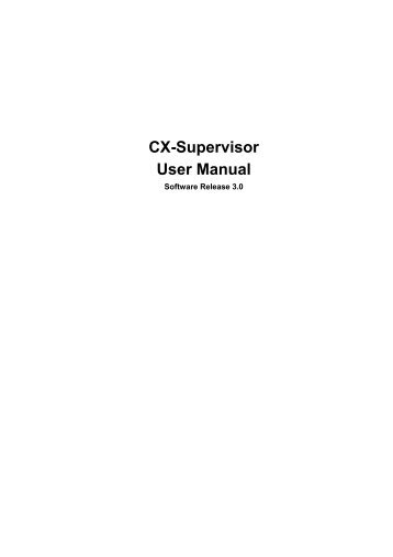 CX-Supervisor User Manual