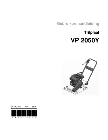 VP 2050Y - EPA Onderhoud - Wacker Neuson