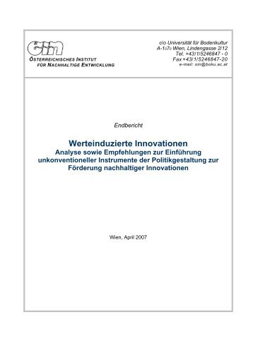 Kanatschnig Bosch Cerny 2007 Werteinduzierte Innovationen ... - ÖIN