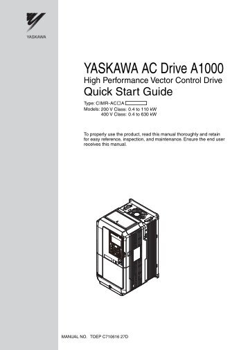 YASKAWA AC Drive A1000 - BRETZEL GmbH - Antriebs