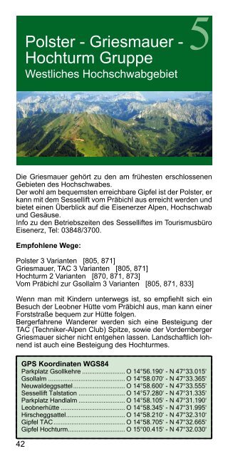 Polster, Hochturm - Naturfreunde Eisenerz