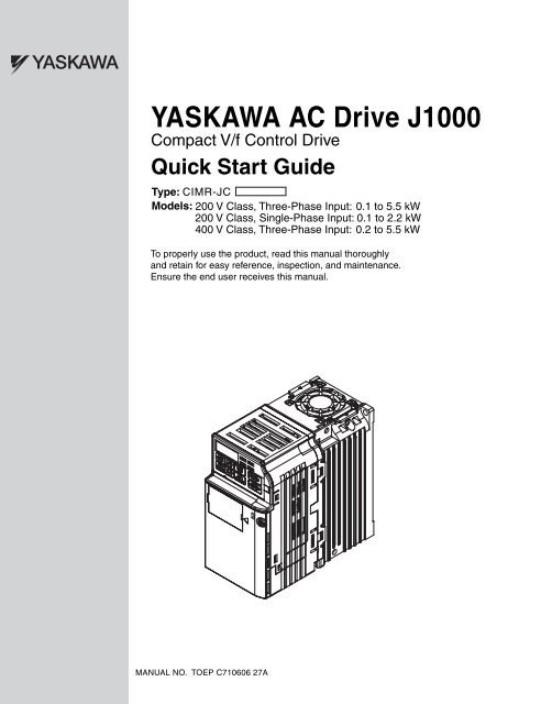 YASKAWA AC Drive J1000 - BRETZEL GmbH - Antriebs