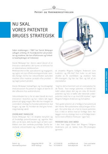 nu skal vores patenter bruges strategisk - IP-guiden | Patent