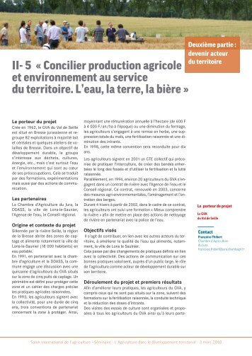 Concilier production agricole et environnement au service du