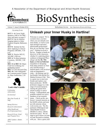 Issue 2 (October 2012) - Home - Bloomsburg University