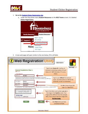 Student Clicker Registration - Home - Bloomsburg University