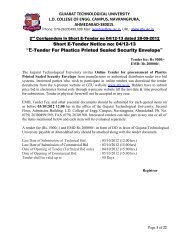 Tender Items Gujarat Ayurved University