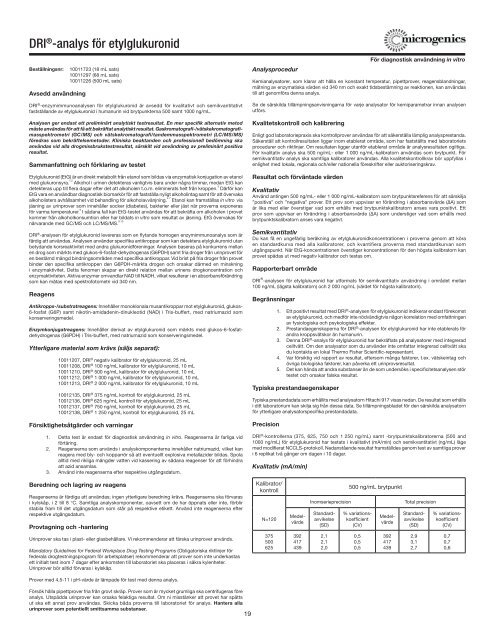 DRI® Ethyl Glucuronide Assay - Fisher Scientific