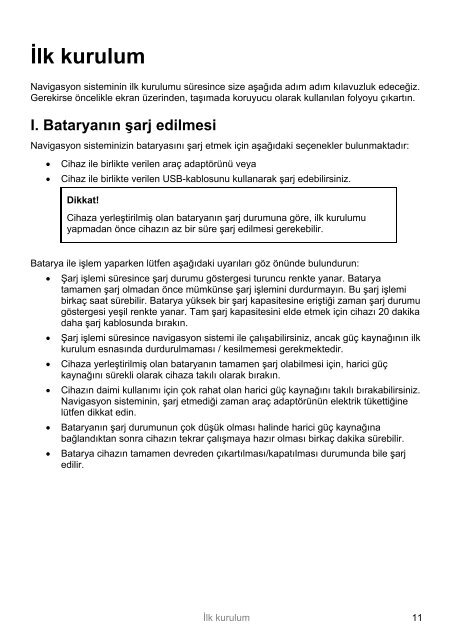 Bu Kullanma Talimatı İçin Uyarılar - medion