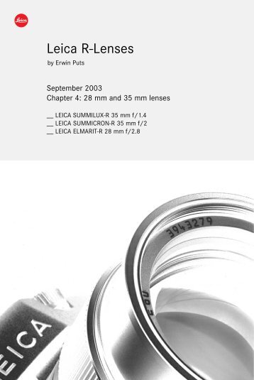 Puts Column 28-35 mm Leica R Lenses - Leica Camera AG