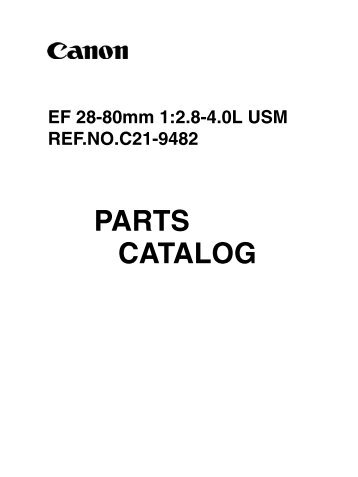 Canon EF 28-80mm 1:2.8-4.0L USM Parts Catalog