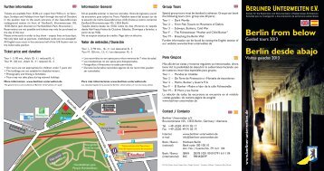 Folleto informativo visitas guiadas 2013 - Berliner Unterwelten eV