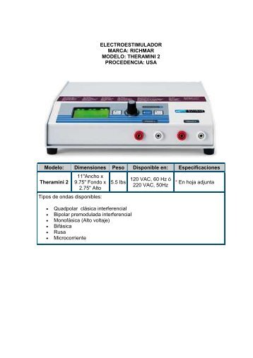 modelo: theramini 2 - medicomercio