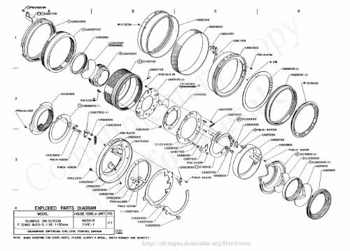 Olympus 50mm f1.8 Lens Exploded Parts Diagram - Lens-Club