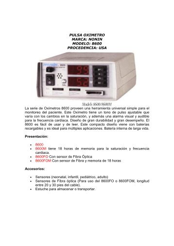 MODELO 8600 - medicomercio