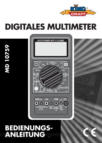 Cover Multimeter MD 10759 D.FH11