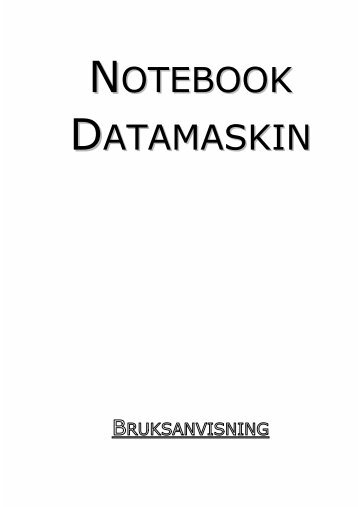 NOTEBOOK DATAMASKIN - medion