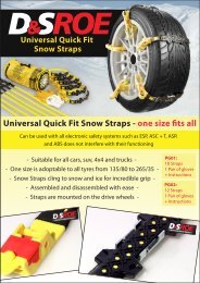 Universal Quick Fit Snow Straps - one size fits all - D&S ROE LTD