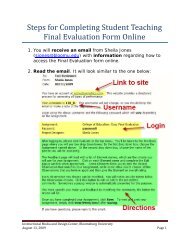 Steps for Completing Student Teaching Final Evaluation Form Online
