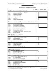 PROGRAM COURSE CHECKLIST - Bloomsburg University