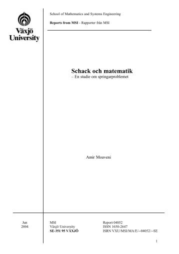 Schack och matematik