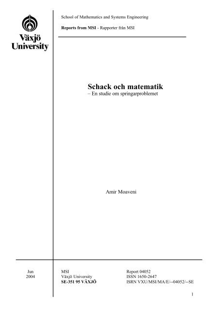 Schack och matematik