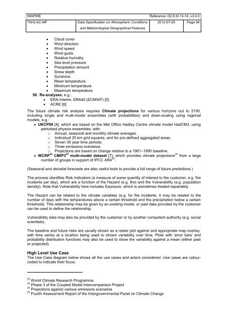 Data Specification on Atmospheric Conditions and ... - Inspire - Europa