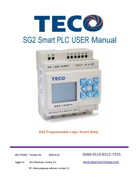 SG2 Smart PLC USER Manual - Downloads