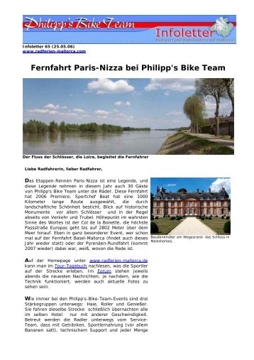 Fernfahrt Paris-Nizza bei Philipp's Bike Team
