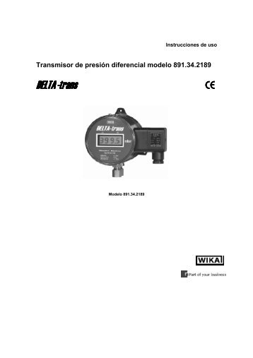 Transmisor de presión diferencial modelo 891.34.2189