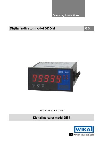 Digital indicator model DI35-M GB