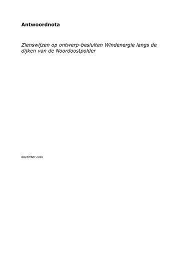 Bijlage 18 antwoordnota zienswijzen - Ruimtelijkeplannen.nl