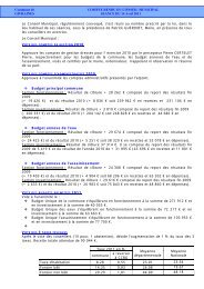 Commune de COMPTE RENDU DU CONSEIL MUNICIPAL ...